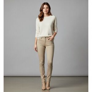 cleo beige skinny leg jeans size 18